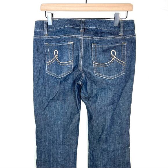 Loft dark wash slim boot cut jeans low rise size 4 B51 - Picture 3 of 6